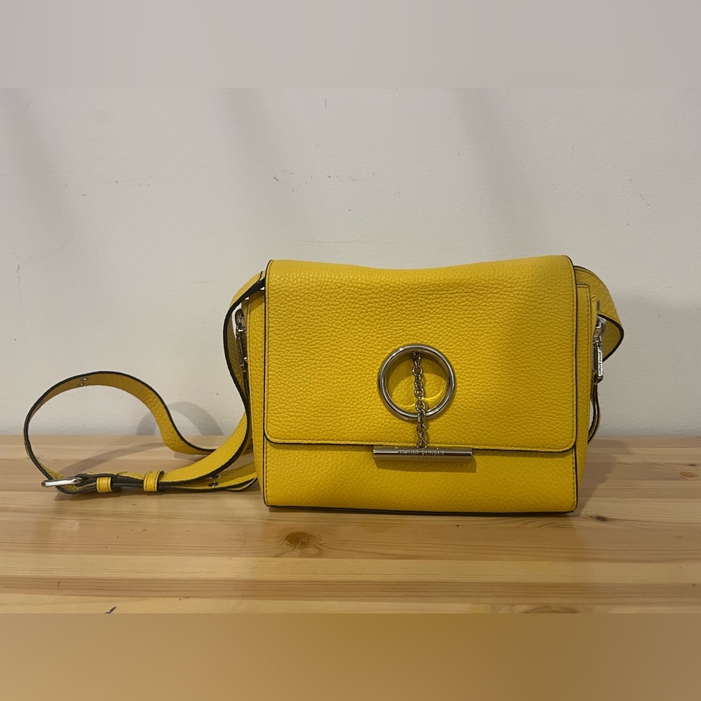 Henri Bendel Bright Yellow Leather Crossbody Bag
